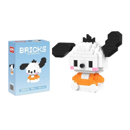 99 style SANRIO Hello Kitty Building Blocks Cartoon Figures Kuromi Bricks My Melody Children's Assembly Toys Cinnamoroll Gift
