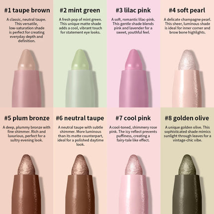 Eyeshadow Stick Colorful Shimmer Glitter Matte High Pigmented Waterproof Cream Eyes Shadow Pencil Long Lasting Makeup Cosmetic