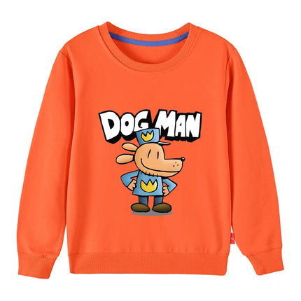 Dogman Kids Sweatshirt Autumn Children Funny Cartoon Dog Man Long Sleeve Tops Boys Anime Fashion Hoodie Girl Casual Clothes