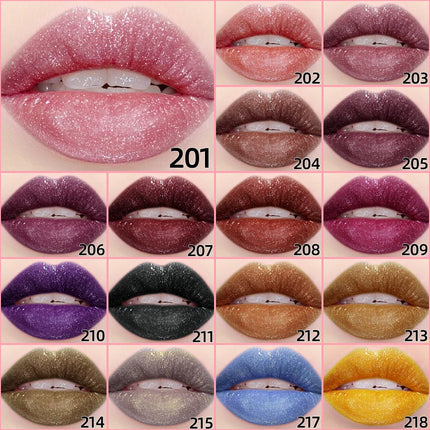 18 Colors Glitter 1pcs Lip Glaze Long Lasting Lip Gloss Waterproof Liquid Lipstick Makeup Lip Oil Lip Tint Moisturizing Lip Balm