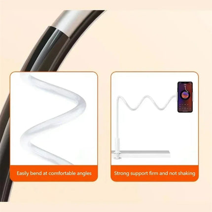 Lazy Gooseneck Long Arm Clip Bracket 360° Flexible Bedside Desktop Overhead Phone Holder For iPhone Samsung Live Stream