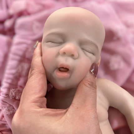 33cm Can Open Mouth Pascale Solid Silicone Reborn Baby Girls With Cute Clothes Lifelike Washable Newborn Baby Doll