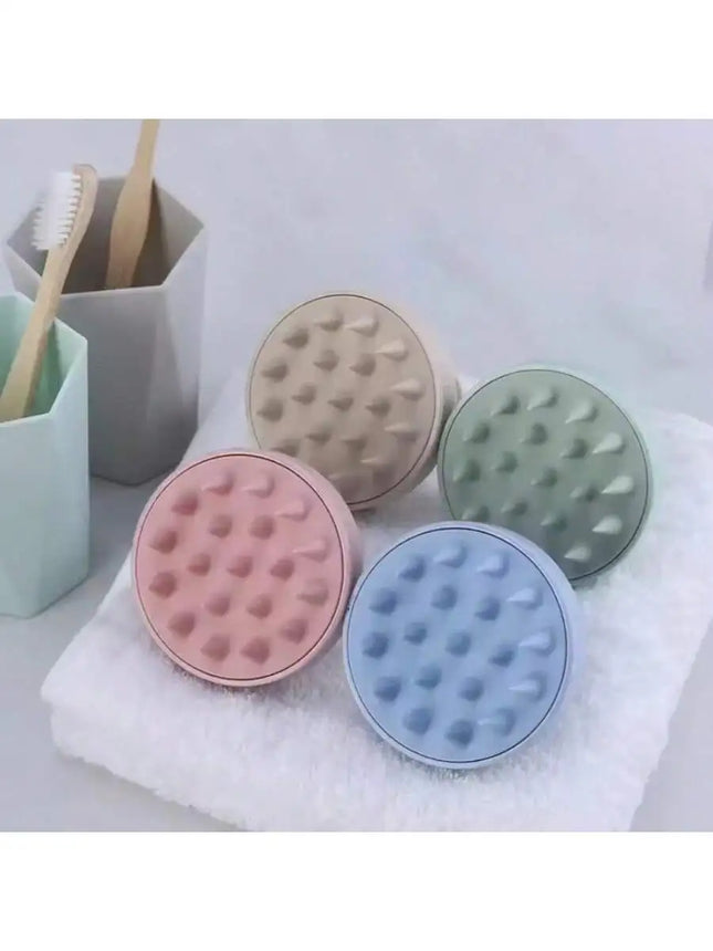 1PC Silicone Shampoo Brush Head for Scalp Massage Hair Washing Comb Bath Shower Body Massage Tool Hairdressing Salon Accessory