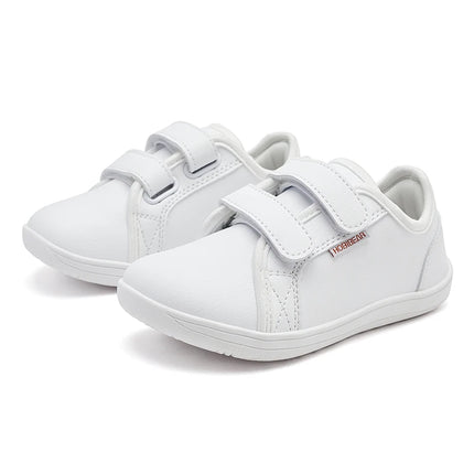 HOBIBEAR Kids Barefoot Shoes Little/Big Kids Wide Toe Minimalist Sneakers Lightweight Hook and Loop Artificial Leather Shoes