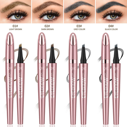 3D Dye Eyebrow Pencil Hairling Anti-smudge Waterproof Long Lasting Black Brown Large Brush Natural Wild Eyebrow Enhancers Cream