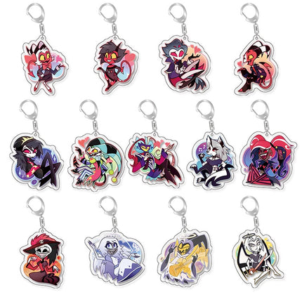 Anime acrylic keychain -Vaggie Alastor Cute Y2K Cartoon Pendant, suitable for bags and keys, perfect gift for fans car key bag
