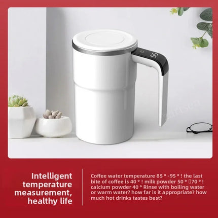 Automatic Stirring Cup Rechargeable Portable Coffee Electric Stirring Stainless Steel Mixer Rotating Magnetic Self Stirring Mugs
