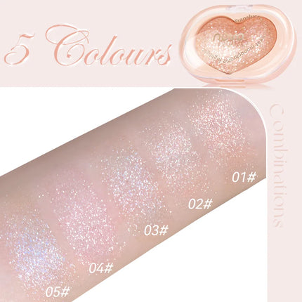 Single Color Eye & Face Highlighter - Glittery Pearl Finish, Shimmering & Brightening, Long-Lasting Radiant Contouring Makeup