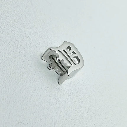 Unique Real 925 Sterling Silver Old English Letter A-Z Initial Charm Pendant For Women Girls Men Spiriti Jewelry Gift For Friend