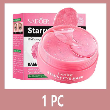 Pink Rose Eye Mask - Anti-Wrinkle & Dark Circle Treatment, Hydrating Under Eye Patches, Firming & Brightening Eye Care
