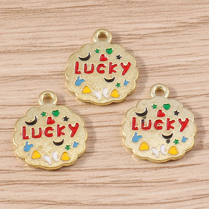 Tusember 10pcs Traditional Chinese Good Fortune Lucky Jade Charms Pendants for Jewelry Making Earrings Necklace Bracelet DIY