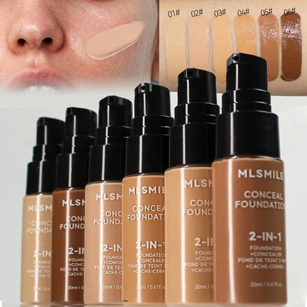 Face Foundation Cream Waterproof Long-Lasting Oil-Control Matte BB Cream Concealer Liquid Full Coverage Base Professional Makeup