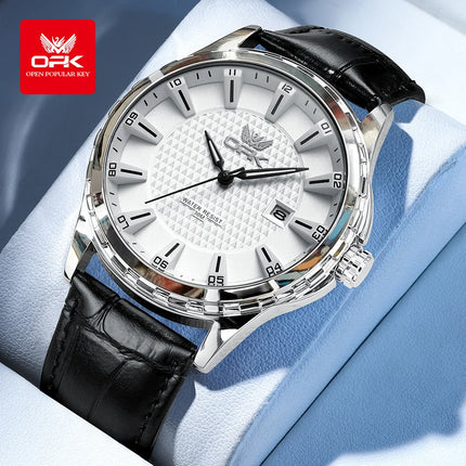 OPK Brand Men's Wristwatch Calendar Display Stainless Steel 6037