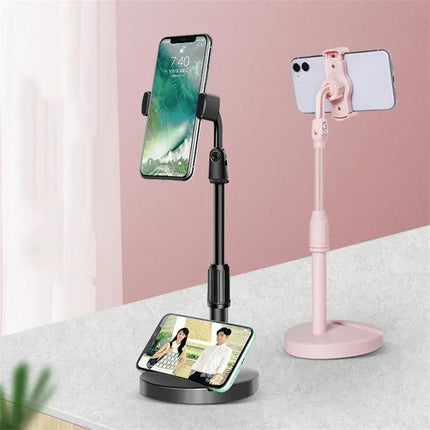 Liftable Mobile Dual Card Slot  Phone Holder Strong Bearing Capacity Desk Bracket Multi-function Video Chases Drama Artifact