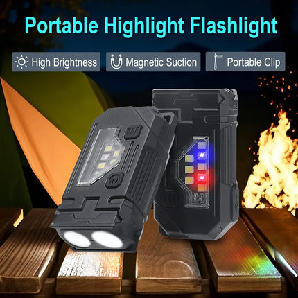 BORUiT Mini LED Flashlight Keychain Light 400LM USB C Rechargeable Portable Small Torch with Magnet Camping Pocket Lantern