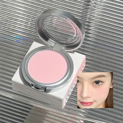 Single Matte Blusher Palette Blush Cream Contour Makeup Face Blusher Natural Cheek Tint Brighten Waterproof Peach Blush Cosmetic