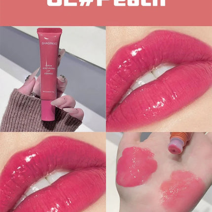 Lip Glowy Lightweight Hydration Balm Shea Butter Glaze Craze Tinted Polypeptide Lip Gloss Serum Fruit Donut Lip Oil Care