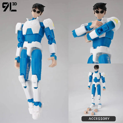 9L3D Printed Indomitable Hero Tech Jacker Lucky13 Action Figure Dummy13 Multi-Jointed Collectible Model Toy T13 Birthday Present