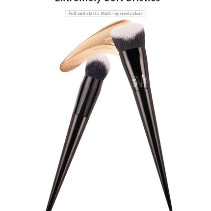 Kat Von D- Makeup Brush 10 Foundation Brush Soft Fiber Hair Elegant Black Handle Brand Makeup Brushes for Woman