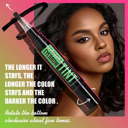 Rotating Liquid Eyebrow Dye Tint Brush Pencil Long lasting Coloring Lasts 2 Weeks Waterproof Makeup Eyebrow Cream Stencil Kit