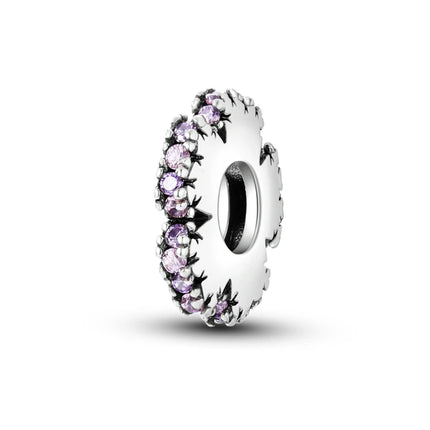 925 Sterling Silver Purple Series Butterfly Aries Gemini Safety Chains Fit Original Bracelet DIY Jewelry Making Gift For Women