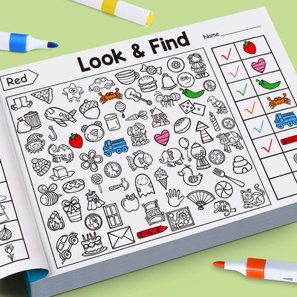 32 Page Children's Coloring Book Educational Puzzle Toy Family Interaction Look Find Paintings Color Montessori Doodle Book Toys