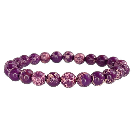 Natural Stone Pink Zebra Beaded Bracelet 6/8mm Dalmatian Jasper Rhodochrosite Agate Bracelet Gemstone Beads Bracelet