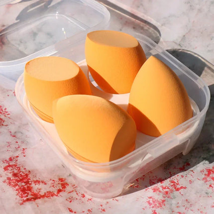 4pcs Makeup Sponge Cosmetic Puff Dry and Wet Combined Cosmetic Egg Women Foundation Powder Puff Bevel Cut Makeup Sponges