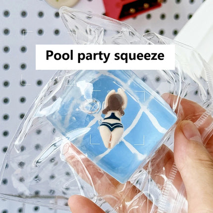 Squishy Swimming Pool Squeeze Toys Stress Relief Slow Rebound Fidget Toys Soft Maltose Decompression Squeeze Toy Gift for Adults