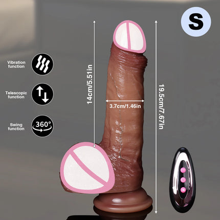 Realistic Dildo Vagina G-Spot Stimulator Anal Plug Fully Automatic Silicone Vibrating Penis Masturbator Sex Toys for Women Men