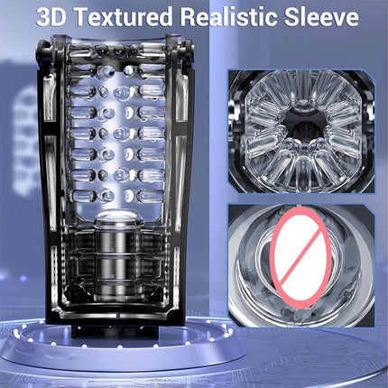 Mens Automatic Telescopic Masturbator Cup Realistic Vagina Penis Pump Stimulator Pocket Pussy Dicks Massager Adult Male Sex Toy