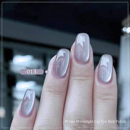 Porcelain White Magnetic Cat Eye Gel Nude Color Sparkling Glitter Semi Permanent Nail Art Soak Off Led Uv Gel Nail Varnishe