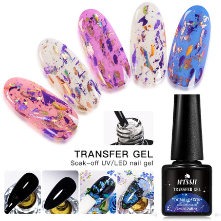 7ml Transfer Foil Nail Gel Polish Semi-Permanant Varnish For Adhesive Sticker Nail Glue Soak Off UV LED Gel Nail Art Gel