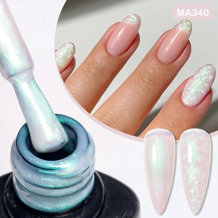 MEET ACROSS 7ml Rubber Base Gel Glitter Nude Pink White 2 In 1 Gel Nail Polish Nail Art Varnish For Nails Winter Autumn Manicure