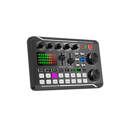 F998 Sound Card Microphone Sound Mixer Sound Card Audio Mixing Console Amplifier Live Music Mixer Amplifier Dj Equipment