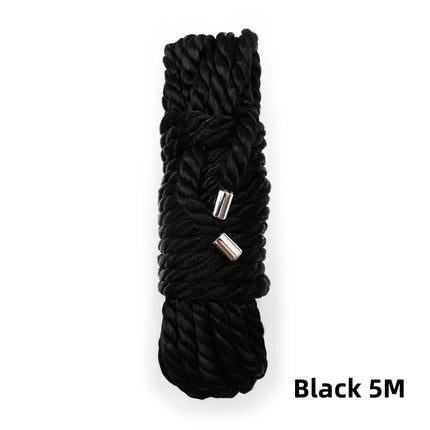 Golden Black Exotic Accessory of Handcuffs Bondage Soft Rope Metal Head For Men Woman Cosplay Slave Binder Restraint Couple Game