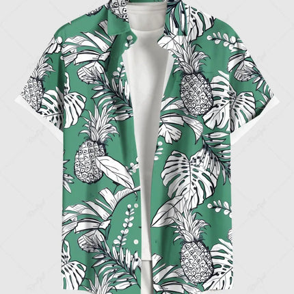 Summer Plus Size Men's Shirt 3D Prints Hawaiian Shirts Button Up Beach Vacation Shirts Short Sleeve Shirts Casual Shirts For Men