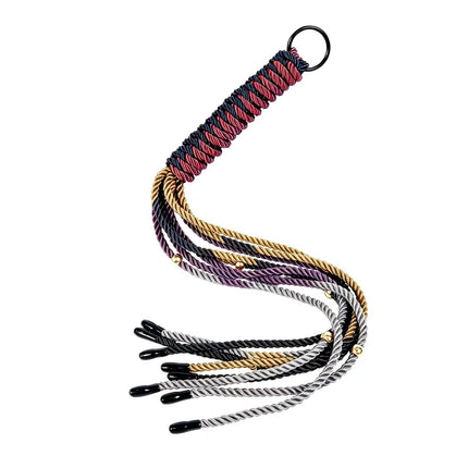 Braided Multicolor Flogger Impact Play Sex Toys with Durable Silk Rope Tassel Whip for Couple BDSM Intimate Use Erotic Product