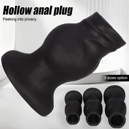 Huge Male Hollow Anal Butt Plug Suction Cup Big Butt Plug Dilator Training Expansion Large Anal Plug Adult Sex Toys For Gay Men