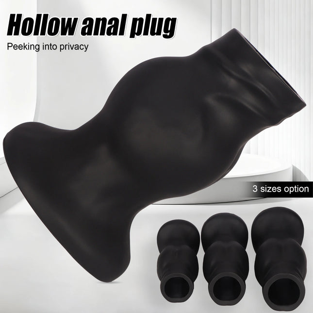 Huge Male Hollow Anal Butt Plug Suction Cup Big Butt Plug Dilator Training Expansion Large Anal Plug Adult Sex Toys For Gay Men