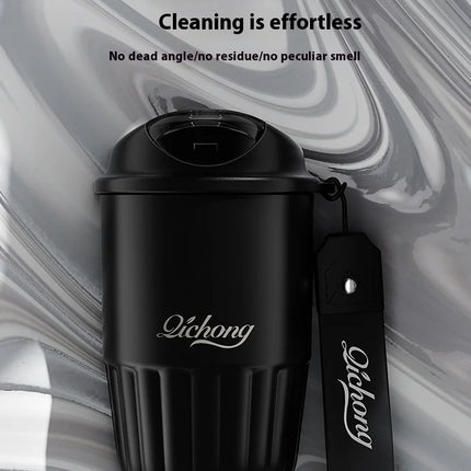 410ML Ceramic Liner Thermos Coffee Cup Travel Coffee Mug Vacuum Insulated Thermos For Coffee Thermal Cup Tumbler Christmas Gift