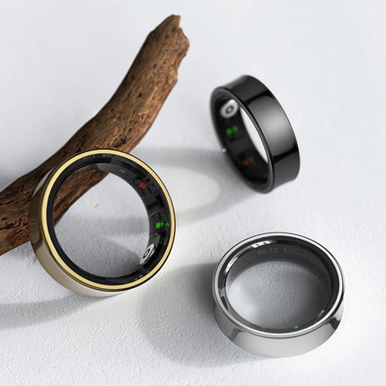 R09 Smart Ring 5ATM Waterproof Temperature Sport Health Ring Heart Rate Blood Oxygen Sleep Monitor w/ Charging Case Smartring