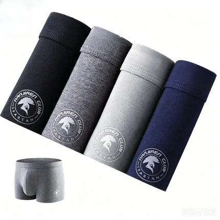 4 Pack Men's Plus Size Boxer Shorts Cotton Anti-Chafe Underwear  Big & Tall Breathable Loose Fit Elastic Waistband Boxers