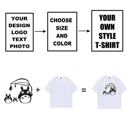 Customize Kid's Top Tee 100% Cotton T-shirts Your Own Design Brand Logo Printing Clothing Custom Crewneck T-Shirts For Children