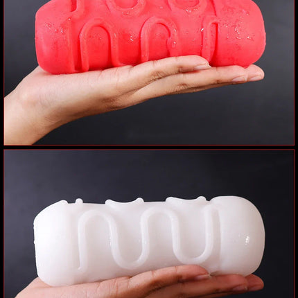 Male Masturbator Cup Penis Trainer with Sucking Ball Realistic Vagina Penis Massage Reusable Masturbator Oral Sex Toys for Men