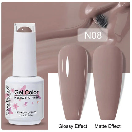 Clou Beaute 15ml Nail Gel Polish Vernis Semi Permanent UV LED Lamp Lakiery Hybrydowe Hema Free Red Nail Art Gel Lacquer Gel