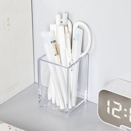 Make Up Organizer Plastic Makeup Brush Pot Storage Acrylic For Cosmetics Holder Desk Cosmetic Storage Container