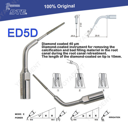 Woodpecker Tips DTE Dental Ultrasonic Endo Scaler Tips Scaling Tips Fit EMS UDS NSK SATELEC Scaler Handpiece Dentistry Tools