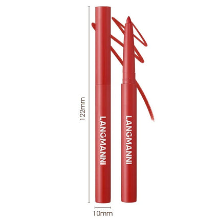 12 Colors Waterproof Lip Liner Pencil Matte Red Brown Plumping Lip Stain Long-Lasting Smooth Perfect Outline & Filling Lips
