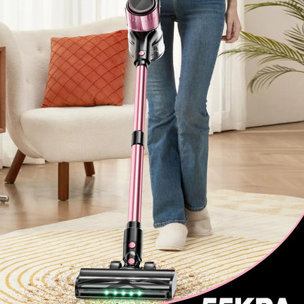 Cordless Vacuum Cleaner, 55Kpa/500W/45min 10 in 1 Powerful Stick Vacuum Cleaner for Home Pet Hair/Hard Floor/Carpet